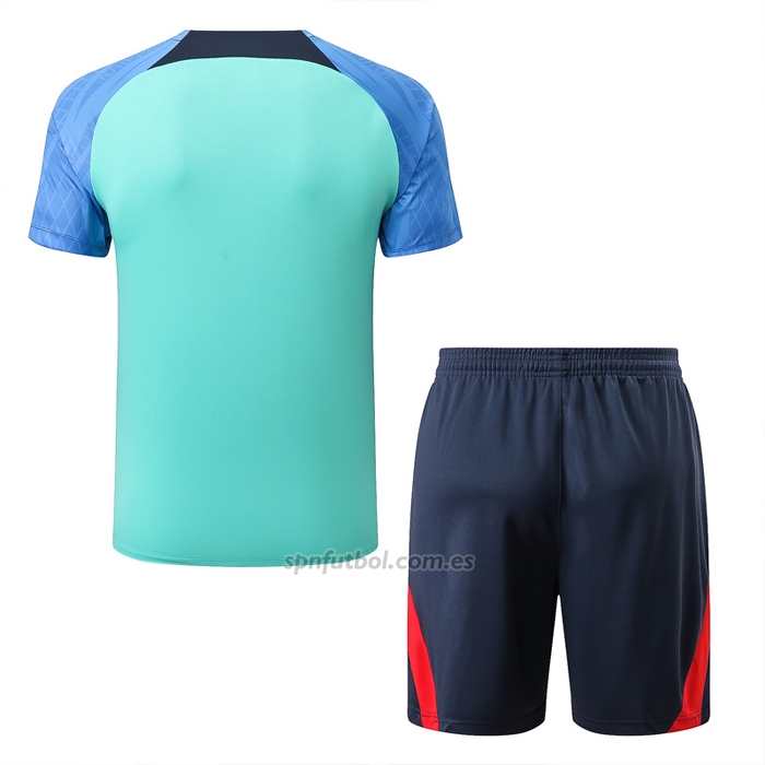 Chandal del Barcelona Manga Corta 2022-2023 Verde - Pantalon Corto